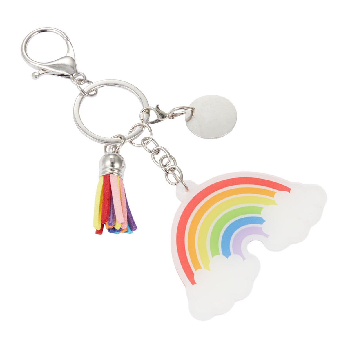 Rainbow 3-Charm Keychain