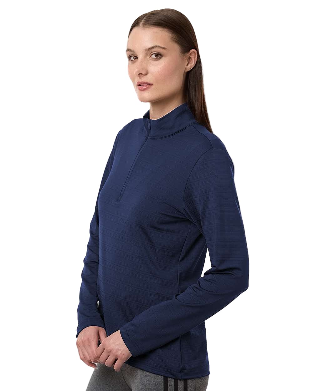 adidas Layering adidas - Women's Textured Stripe Quarter-Zip Pullover