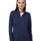 adidas Layering adidas - Women's Textured Stripe Quarter-Zip Pullover