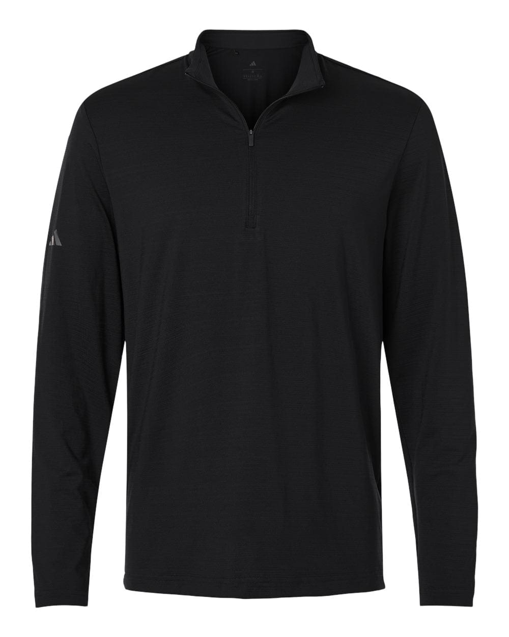 adidas Layering S / Black adidas - Men's Textured Stripe Quarter-Zip Pullover
