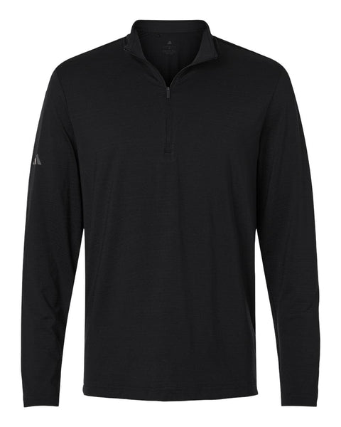 adidas Layering S / Black adidas - Men's Textured Stripe Quarter-Zip Pullover