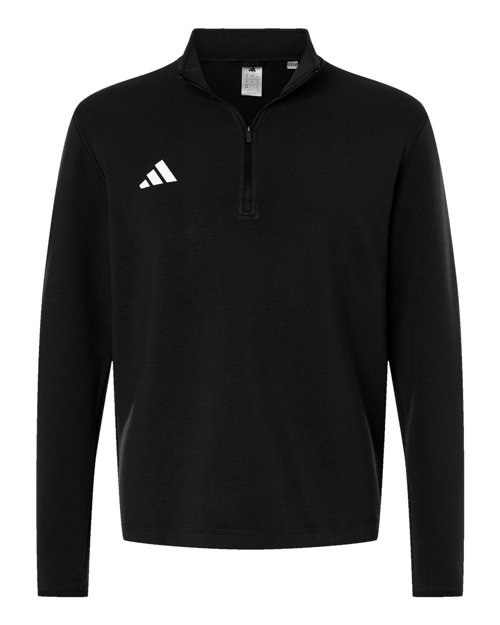 adidas Layering S / Black/White adidas - Men's 3-Stripes Quarter-Zip Pullover