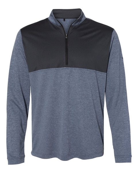 adidas Layering S / Collegiate Navy Heather/Carbon adidas - Men's Recycled Lightweight Quarter-Zip Pullover