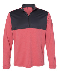 adidas Layering S / Power Red Heather/Carbon adidas - Men's Recycled Lightweight Quarter-Zip Pullover