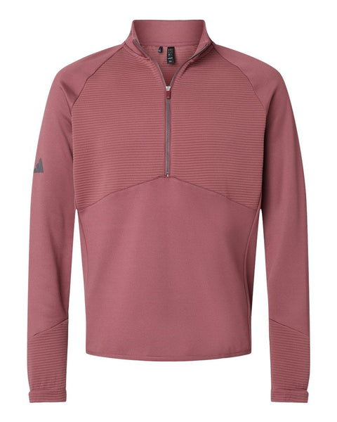 adidas Layering S / Quiet Crimson adidas - Men's Quarter-Zip Pullover