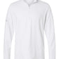 adidas Layering S / White adidas - Men's Textured Stripe Quarter-Zip Pullover