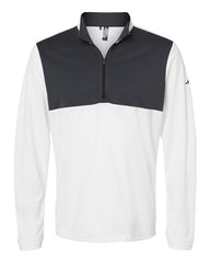adidas Layering S / White/Carbon adidas - Men's Recycled Lightweight Quarter-Zip Pullover