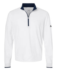 adidas Layering S / White/Navy adidas - Men's Lightweight 1/4-Zip Pullover