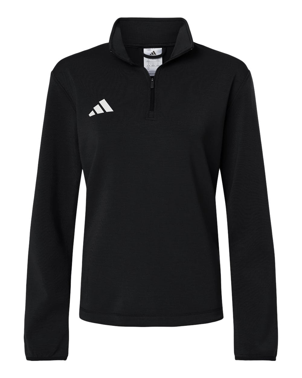 adidas Layering XS / Black/White adidas - Women's 3-Stripes Quarter-Zip Pullover