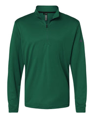 adidas Layering XS / Collegiate Green adidas - Men's Lightweight UPF Quarter-Zip Pullover