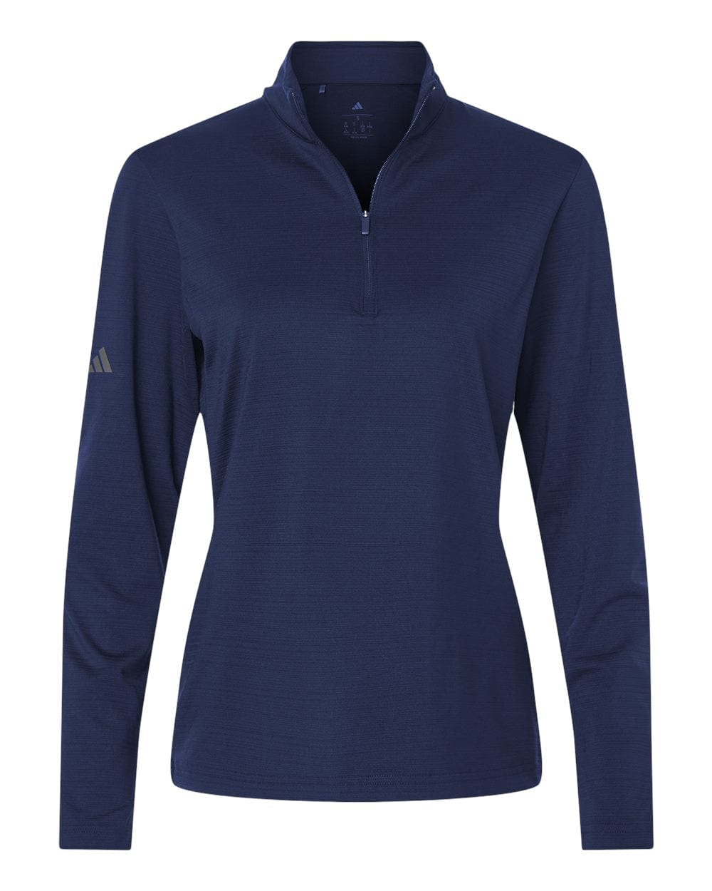 adidas Layering XS / Dark Blue adidas - Women's Textured Stripe Quarter-Zip Pullover