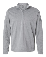 adidas Layering XS / Grey Three Melange adidas - Men's Lightweight UPF Quarter-Zip Pullover