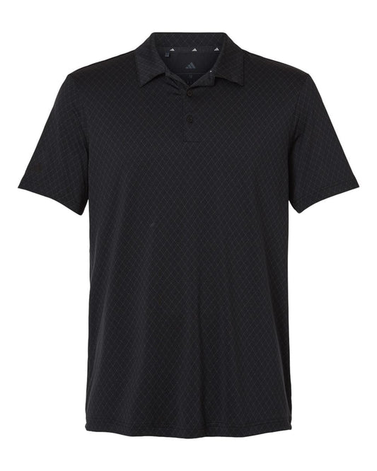 adidas Polos S / Carbon adidas - Men's 4-Way Stretch Printed Polo
