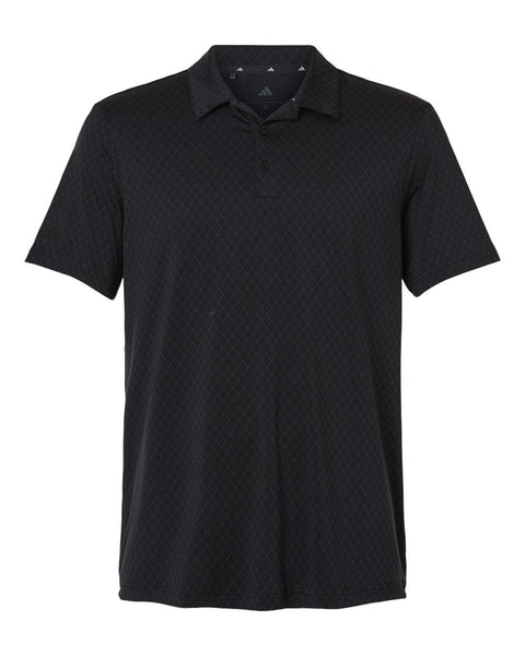 adidas Polos S / Carbon adidas - Men's 4-Way Stretch Printed Polo