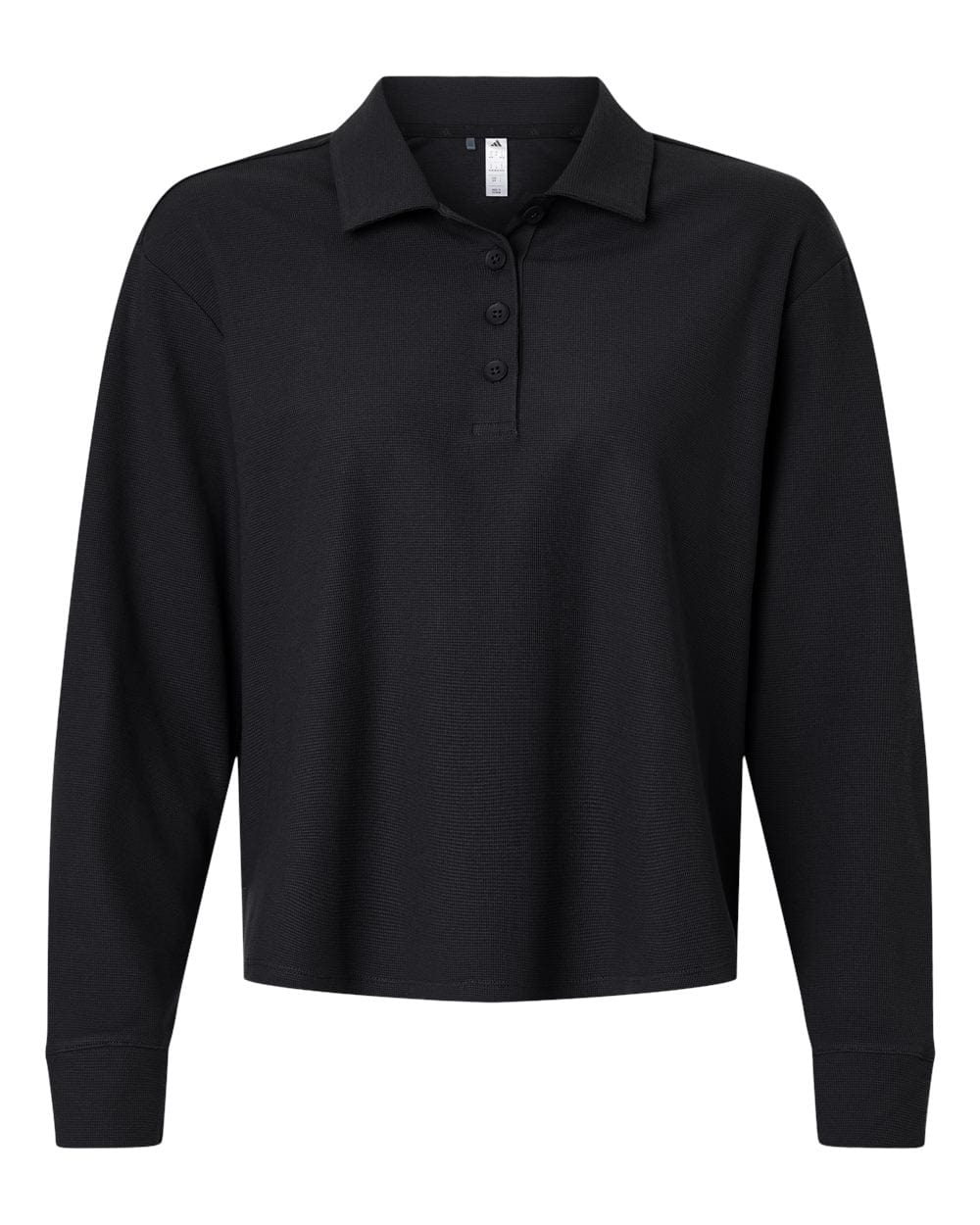 adidas Polos XS / Black adidas - Women's Beyond Long Sleeve Loose Polo