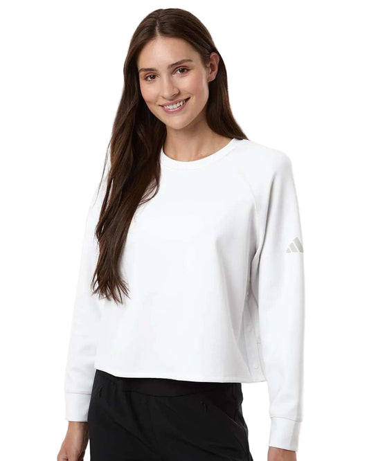 adidas Sweatshirts adidas - Women's Beyond Side-Snap Crewneck Sweatshirt