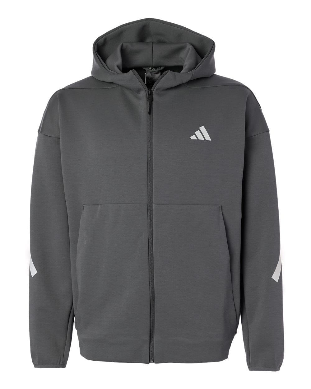 adidas Sweatshirts S / Team Grey Four/White adidas - Men's Z.N.E Full-Zip Hooded Sweatshirt