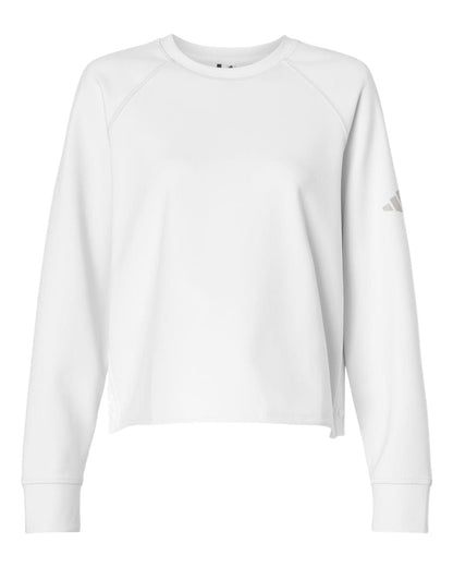 adidas Sweatshirts XS / White adidas - Women's Beyond Side-Snap Crewneck Sweatshirt