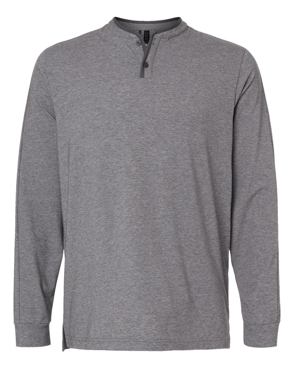 adidas T-shirts S / Grey Five Melange adidas - Men's Henley Long-Sleeve Tee