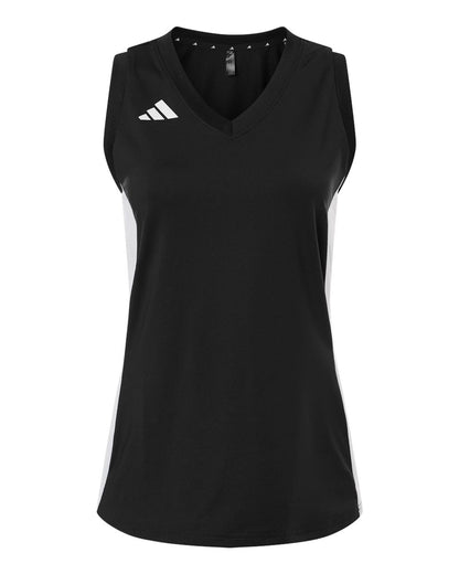 adidas T-Shirts XS / Black adidas - Women's Quickset V-Neck Sleeveless Jersey