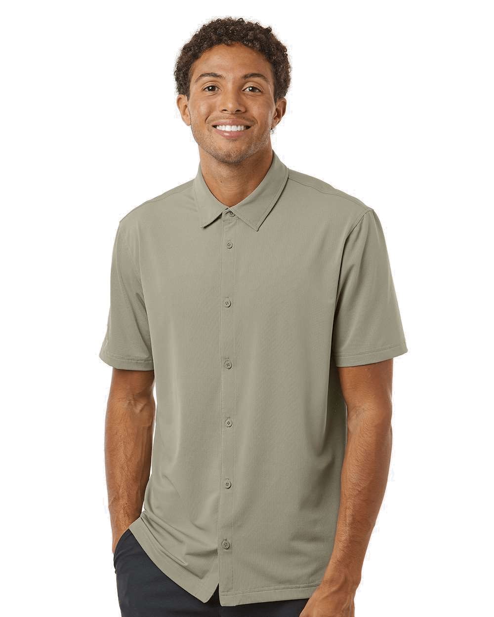 adidas - Men's Button Down Short Sleeve Shirt adidas - Men's Button Down Short Sleeve Shirt