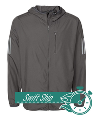 3-Day Swift Ship: adidas - Men's Hooded Full-Zip Windbreaker