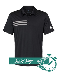 3-Day Swift Ship: adidas - Men's 3-Stripes Chest Sport Shirt