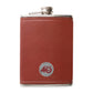 Ahead Accessories One Size / Brown Ahead - Leather Flask