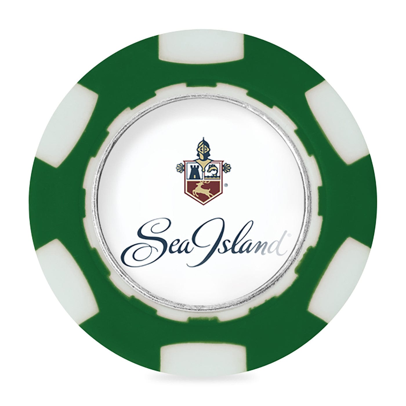 Ahead Accessories One Size / Green/White Ahead - Poker Chip w/ Ball Marker