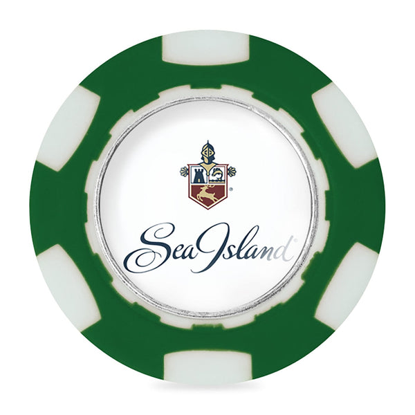 Ahead Accessories One Size / Green/White Ahead - Poker Chip w/ Ball Marker