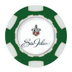 Ahead Accessories One Size / Green/White Ahead - Poker Chip w/ Ball Marker