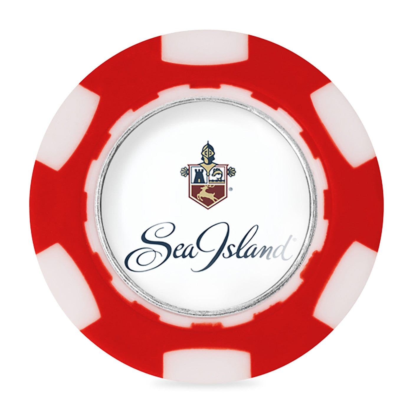 Ahead Accessories One Size / Red/White Ahead - Poker Chip w/ Ball Marker