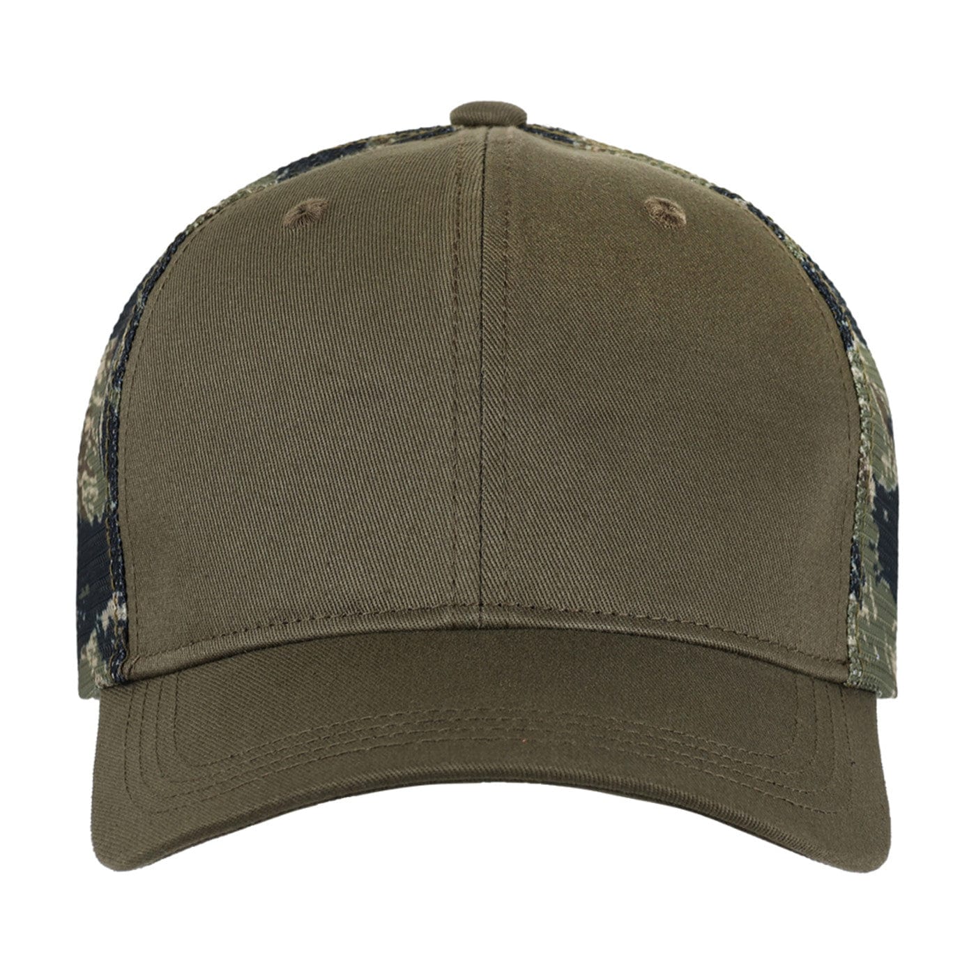 Ahead Headwear Adjustable / Dark Olive/Tiger Print Ahead - Tiger Trucker Cap