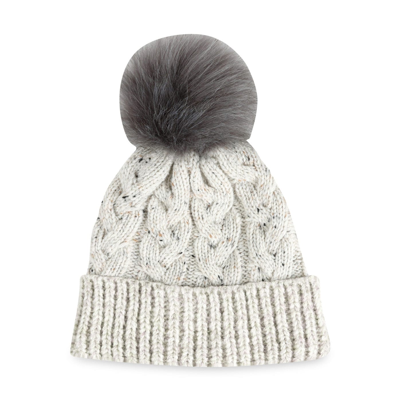 Ahead Headwear Adjustable / Oatmeal Ahead - Speckle Pom Knit Hat