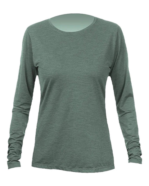 ANETIK T-shirts XS / Dark Olive Heathered ANETIK - Women's Breeze Tech Long Sleeve T-Shirt