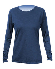 ANETIK T-shirts XS / Navy Heathered ANETIK - Women's Breeze Tech Long Sleeve T-Shirt
