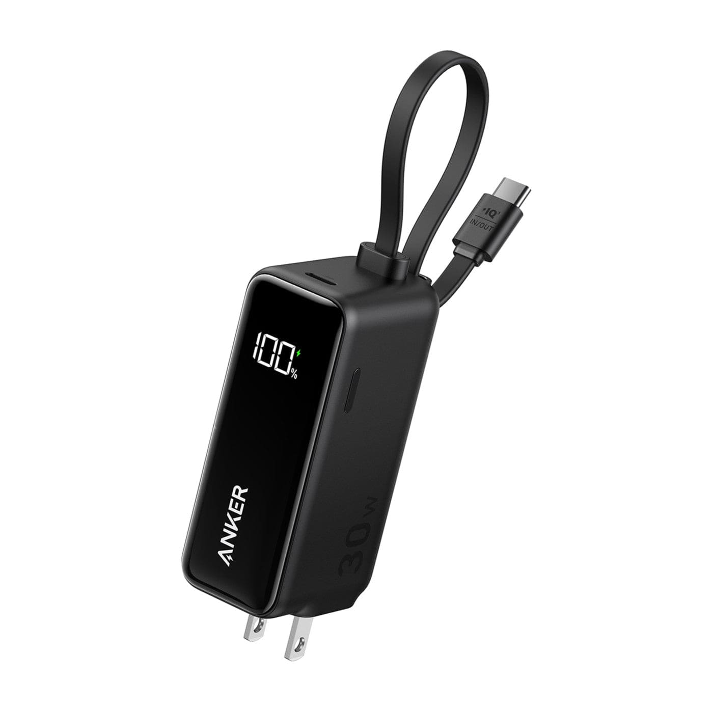 Anker Accessories One Size / Black Anker -  3-in-1 Power Bank (30W, Fusion, Built-In USB-C Cable)