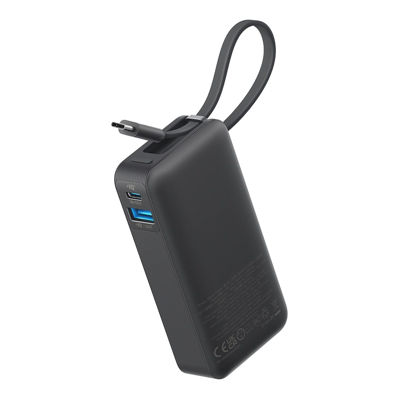 Anker Electronics One Size / Black Anker - Nano Power Bank (30W,Built-In USB-C Cable)