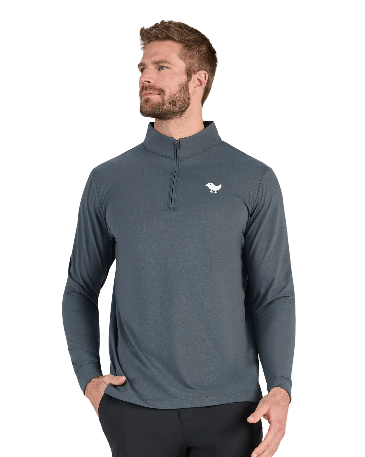 Bad Birdie Layering S / Charcoal Grey Bad Birdie - Men's Velocity 1/4-Zip Pullover