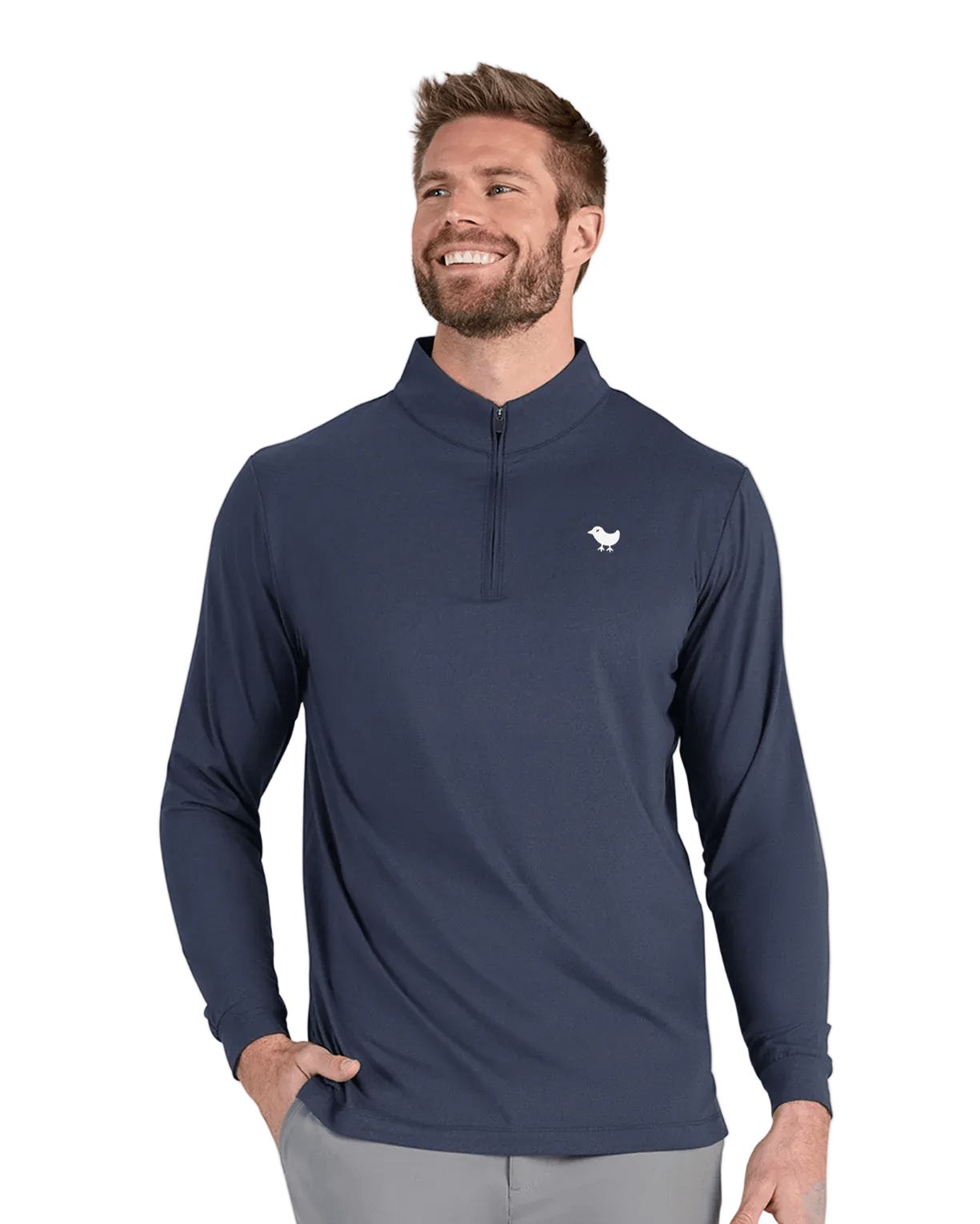 Bad Birdie Layering S / Dark Navy Bad Birdie - Men's Velocity 1/4-Zip Pullover
