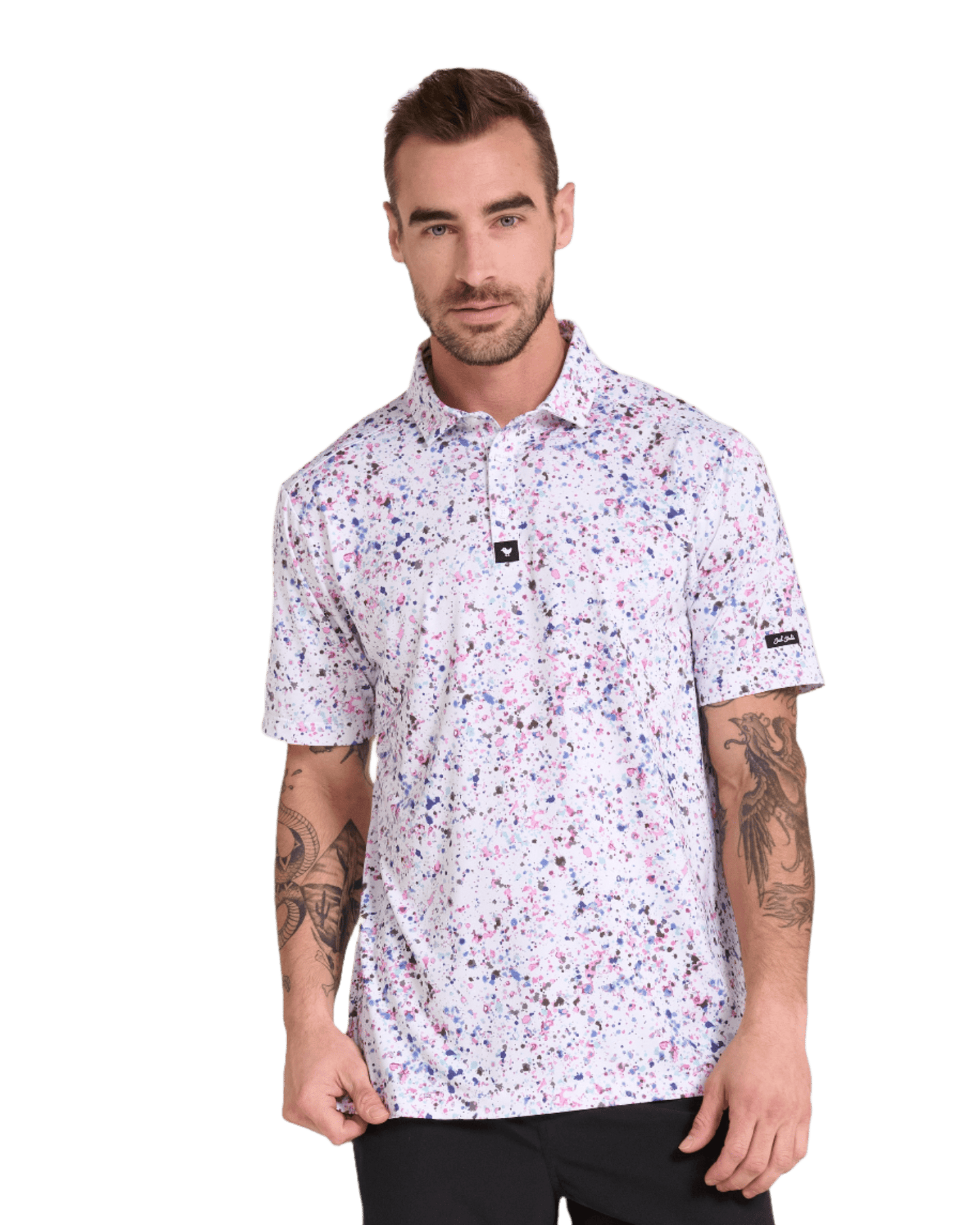 Bad Birdie Polos Bad Birdie - Men's Paint Splatter 3 Polo