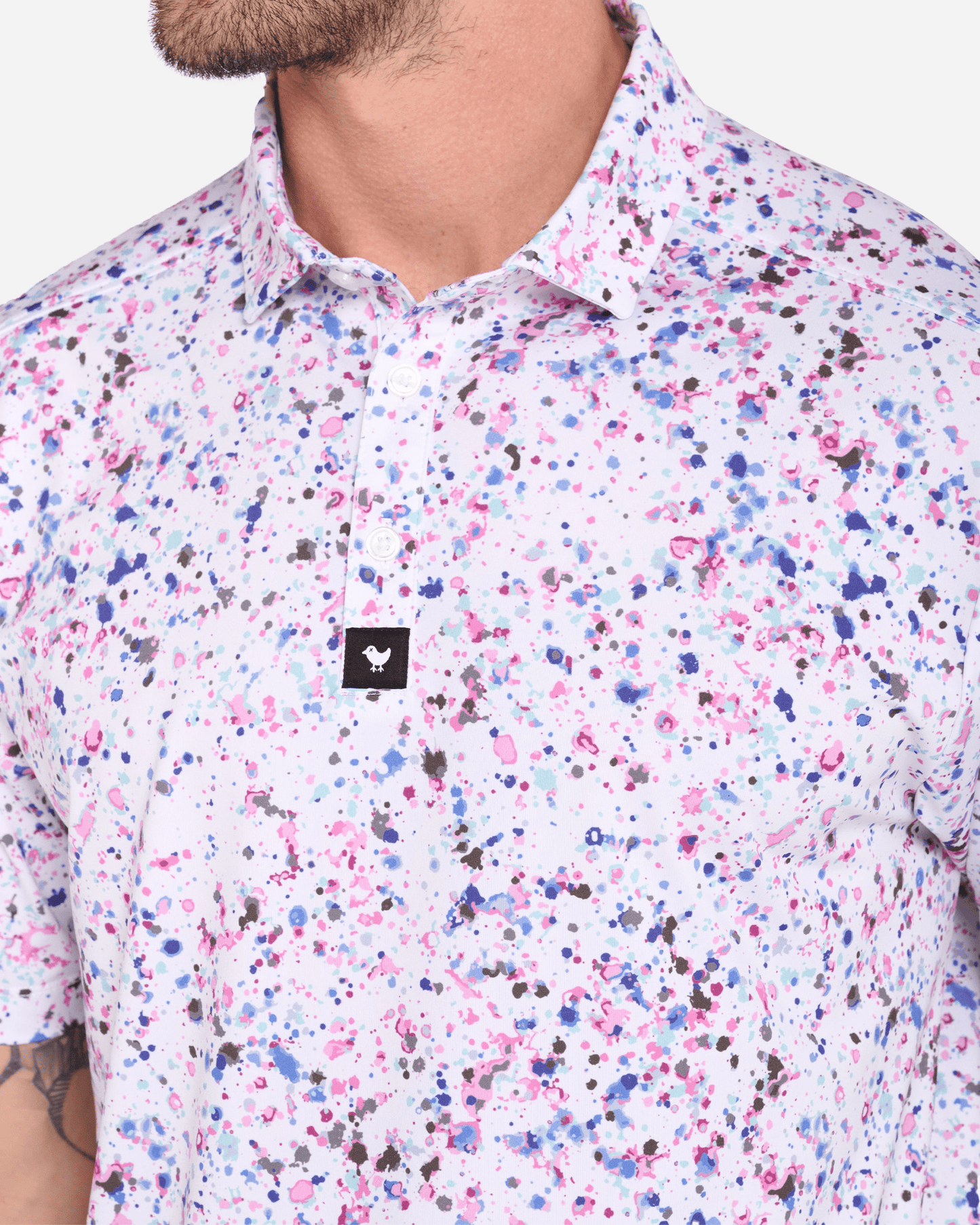Bad Birdie Polos Bad Birdie - Men's Paint Splatter 3 Polo