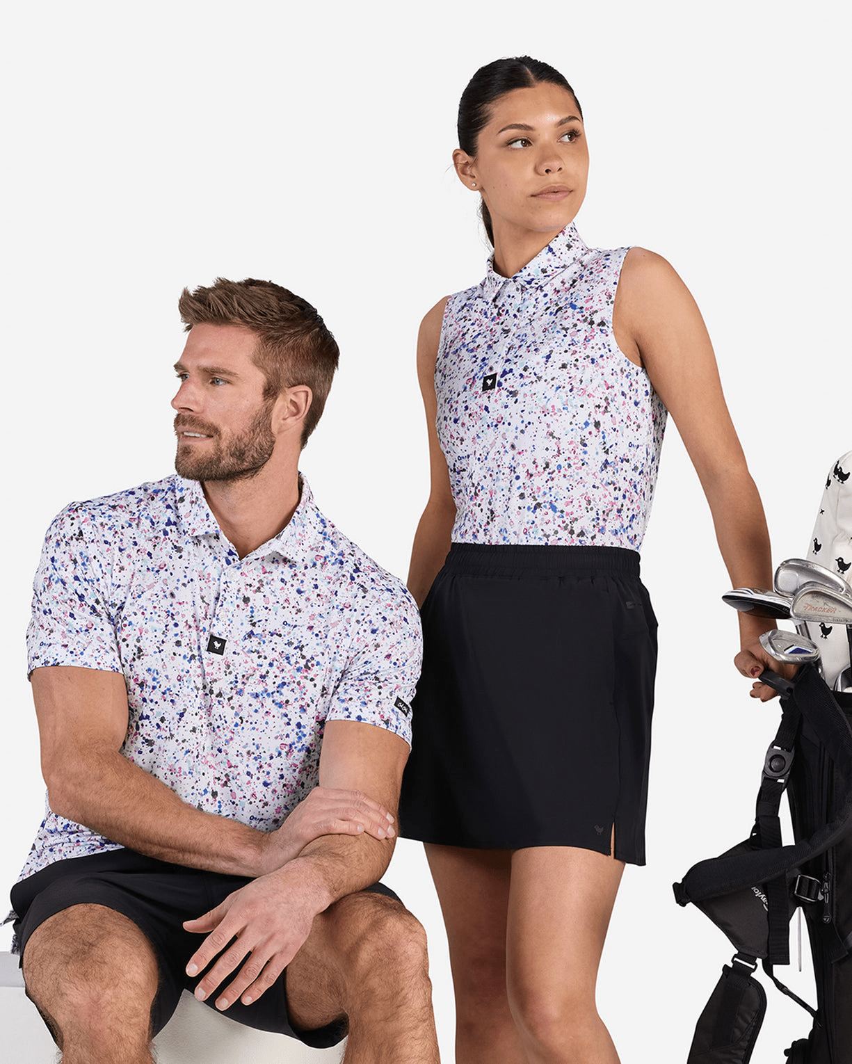 Bad Birdie Polos Bad Birdie - Women's Paint Splatter 3 Polo