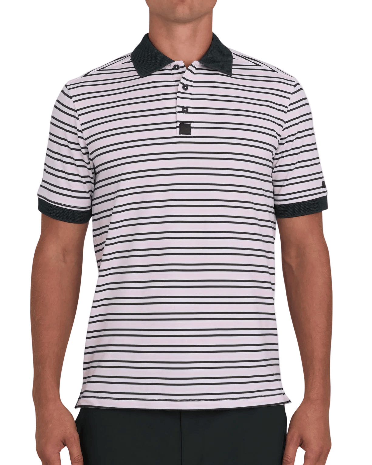 Bad Birdie Polos S / Frosty Petal/Deep Forest Bad Birdie - Men's Ridge Performance Stripe Polo