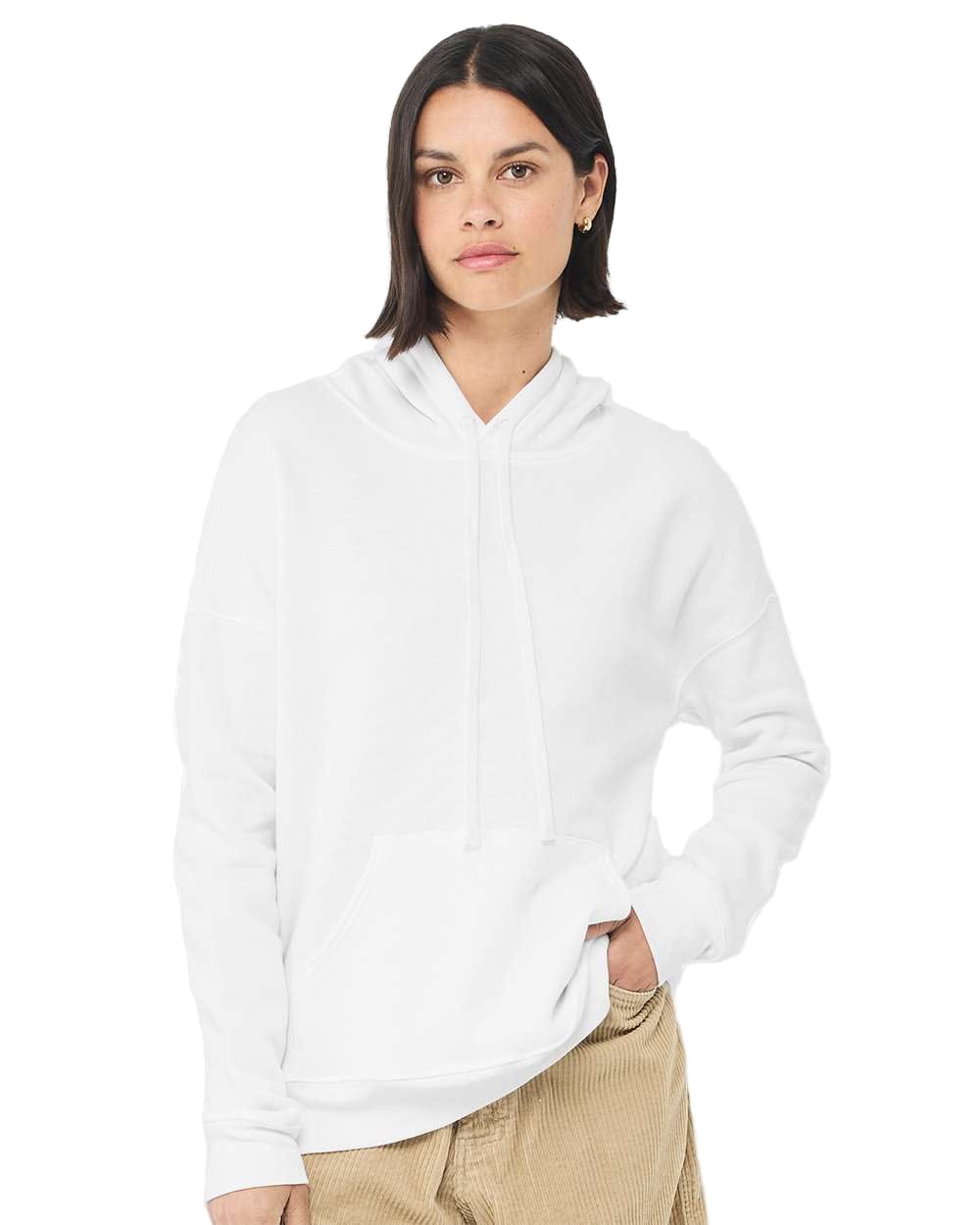 Bella + Canvas Sweatshirts XS / White Bella + Canvas - Sponge Fleece Drop Shoulder Hoodie