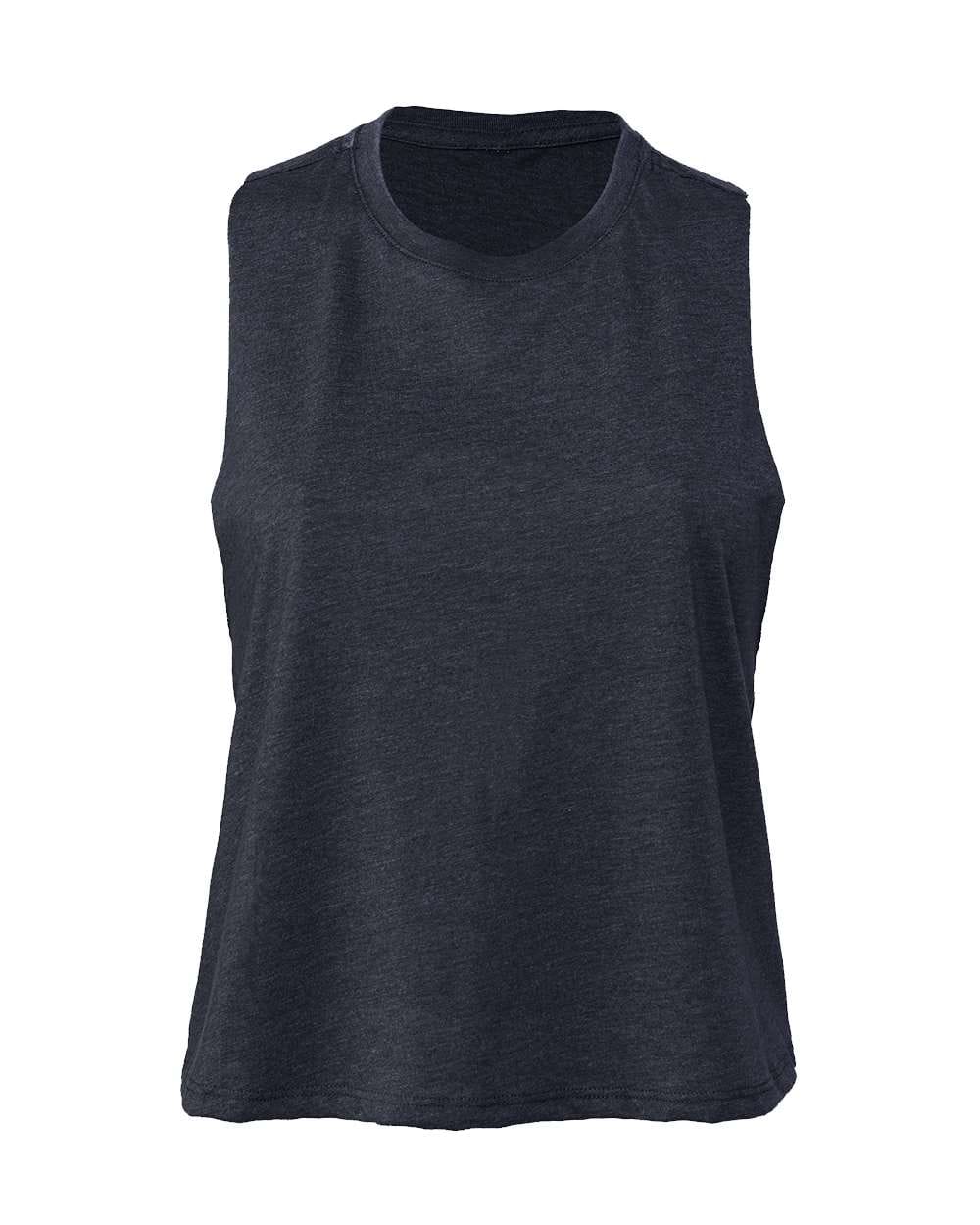 Bella + Canvas T-Shirts S / Heather Navy Bella + Canvas - Women's Racerback Crop Tank