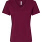 Bella + Canvas T-Shirts S / Maroon Bella + Canvas - Women's Relaxed Jersey V-Neck Tee