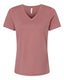 Bella + Canvas T-Shirts S / Mauve Bella + Canvas - Women's Relaxed Jersey V-Neck Tee
