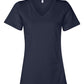 Bella + Canvas T-Shirts S / Navy Bella + Canvas - Women's Relaxed Jersey V-Neck Tee