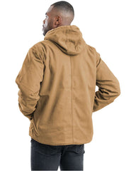 Berne Outerwear Berne - Men's Vintage Washed Sherpa-Lined Hooded Jacket